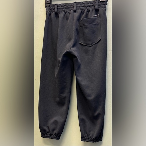 Adidas Unisex Kids size S Performance Black Athletic Pants w/belt loops (b6) - Picture 2 of 3